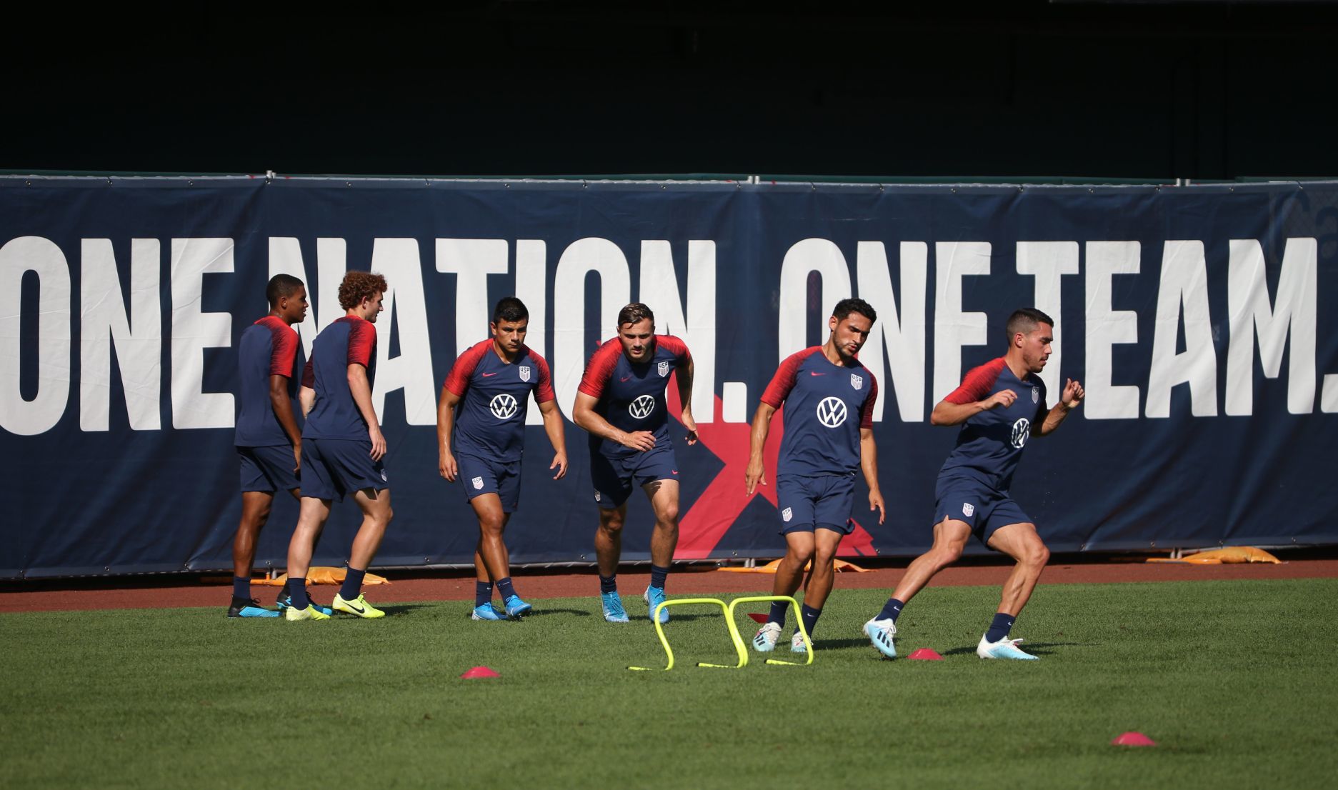 U.S. men's national team practice at Busch Stadium